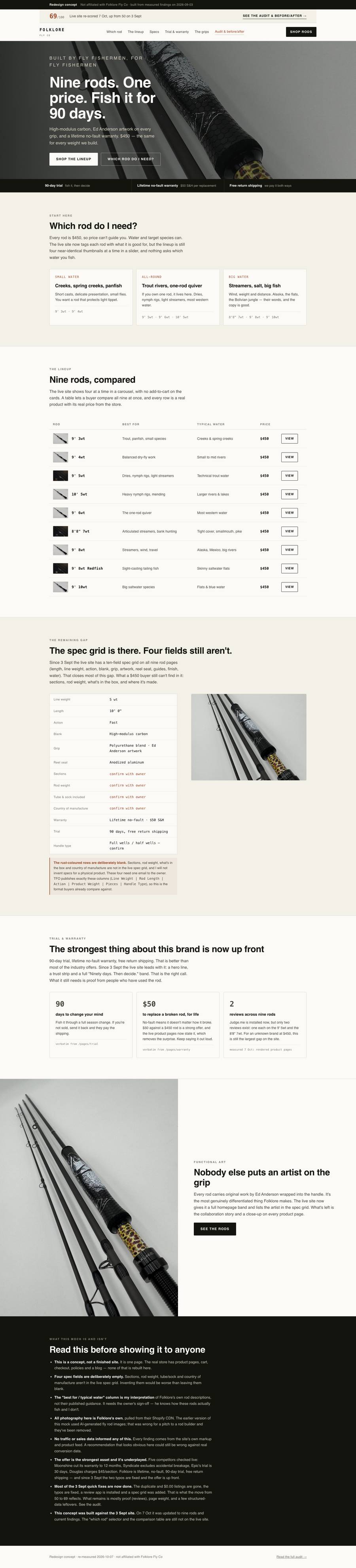 Redesign concept homepage, updated 7 October