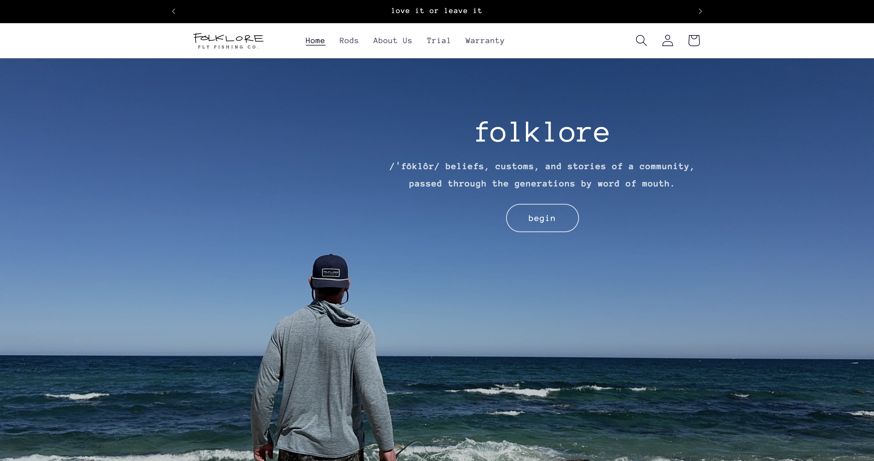 Original Folklore Fly Co homepage
